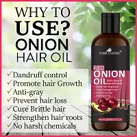 Pure and Natural Red Onion Oil And Green Tea Shampoo Hair Care Combo Pack Of 2 bottle of 200 ml(400 ml)-thumb2