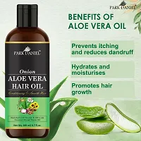 Pure and Natural Aloe Vera Oil And Rose Shampoo Hair Care Combo Pack Of 2 bottle of 200 ml(400 ml)-thumb2