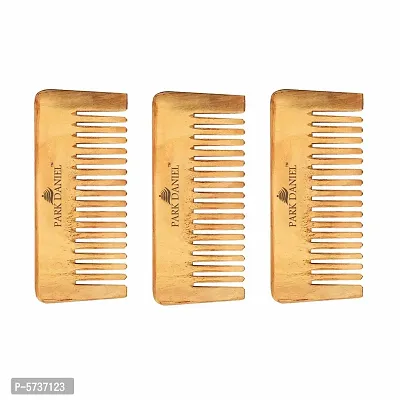 Natural And Ecofriendly Handmade Medium Detangler Neem Wooden Comb(5.5 inches)- For Stimulate Hair growth and Antidandruff Unisex pack of 3 Pcs