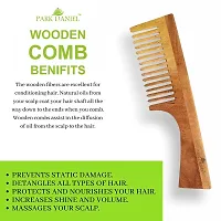 Natural And Ecofriendly Handmade Neem Wooden Dressing Handle Comb(7.5 inches)- For Stimulate Hair growth and Antidandruff Unisex pack of 1 Pc-thumb1