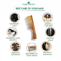 Natural And Ecofriendly Handmade Neem Wooden Dressing Handle Comb(7.5 inches)- For Stimulate Hair growth and Antidandruff Unisex pack of 3 Pcs-thumb3