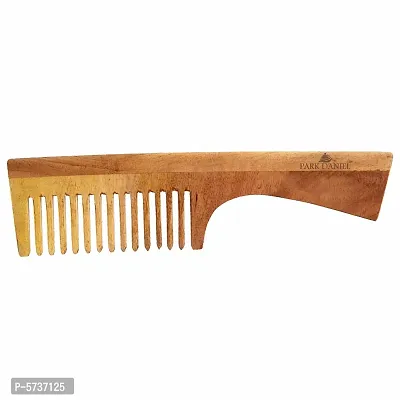 Natural And Ecofriendly Handmade Neem Wooden Dressing Handle Comb(7.5 inches)- For Stimulate Hair growth and Antidandruff Unisex pack of 1 Pc-thumb0
