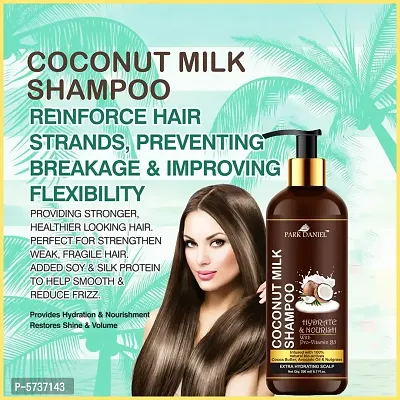 100% Natural Coconut Shampoo-For Hair Nourishment and Hair Growth Combo Pack 3 Bottle of 200 ml(600 ml)-thumb3