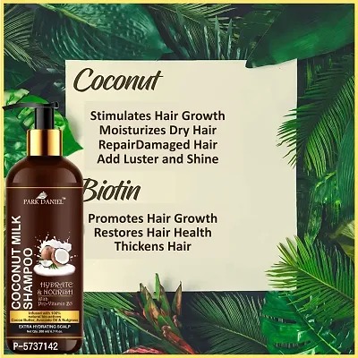 100% Natural Coconut Shampoo-For Hair Nourishment and Hair Growth Combo Pack 2 Bottle of 200 ml(400 ml)-thumb2
