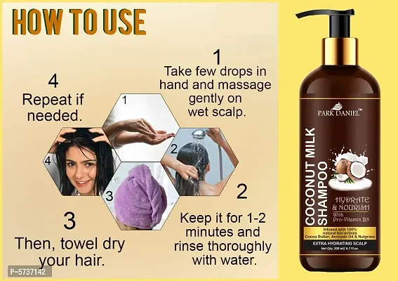 100% Natural Coconut Shampoo-For Hair Nourishment and Hair Growth Combo Pack 2 Bottle of 200 ml(400 ml)-thumb4