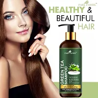 100% Natural Green Tea Shampoo -For Damage Hair Control Combo Pack 2 Bottle of 200 ml(400 ml)-thumb2