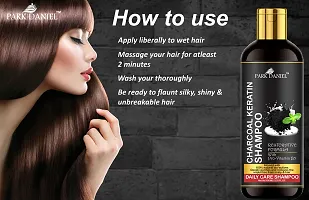 Premium Pure and Natural Onion Blackseed Shampoo And Charcoal Keratin Shampoo Combo Pack Of 2 bottle of 100 ml(200 ml)-thumb3