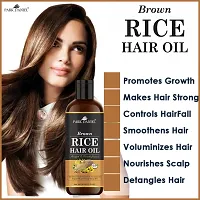 Premium Brown Rice Hair Oil Enriched With Vitamin E - For Strength and Hair Growth(120 ml)-thumb1