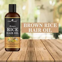 Premium Brown Rice Hair Oil Enriched With Vitamin E - For Strength and Hair Growth Combo Pack 3 Bottle of 100 ml(300 ml)-thumb3