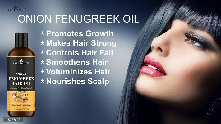 Premium Onion Fenugreek Hair Oil Enriched With Vitamin E -For Hair Growth and Shine (60 ml)-thumb3