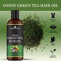 Premium Onion Green Tea Hair Oil Enriched With Vitamin E -For Hair Fall Control Combo Pack 2 Bottle of 100 ml(200 ml)-thumb3