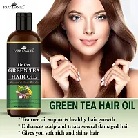 Premium Onion Green Tea Hair Oil Enriched With Vitamin E - For Hair Fall Control (60 ml)-thumb2