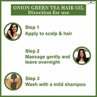 Premium Onion Green Tea Hair Oil Enriched With Vitamin E - For Hair Fall Control (60 ml)-thumb4