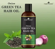 Premium Onion Green Tea Hair Oil Enriched With Vitamin E - For Hair Fall Control Combo Pack 2 Bottle of 200 ml(400 ml)-thumb1