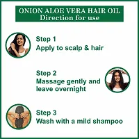 Premium Onion Aloe Vera Hair Oil Enriched With Vitamin E - For Conditioning and Smooth Hair (100 ml)-thumb4