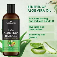 Premium Onion Aloe Vera Hair Oil Enriched With Vitamin E- For Conditioning and Smooth Hair (60 ml)-thumb2