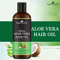 Premium Onion Aloe Vera Hair Oil Enriched With Vitamin E-For Conditioning and Smooth Hair Combo Pack 3 Bottle of 60 ml(180 ml)-thumb3