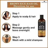 Premium Brown Rice Hair Oil Enriched With Vitamin E - For Strength and Hair Growth (200 ml)-thumb2