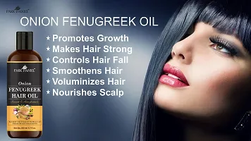 Premium Onion Fenugreek Hair Oil Enriched With Vitamin E - For Hair Growth and Shine (200 ml)-thumb2