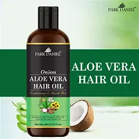 Premium Onion Aloe Vera Hair Oil Enriched With Vitamin E-For Conditioning and Smooth Hair Combo Pack 2 Bottle of 200 ml(400 ml)-thumb3