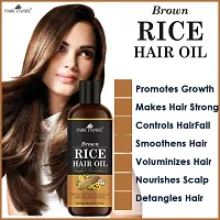 Premium Brown Rice Hair Oil Enriched With Vitamin E - For Strength and Hair Growth (200 ml)-thumb1