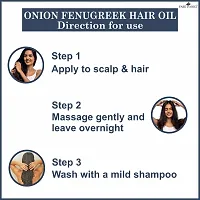 Premium Onion Fenugreek Hair Oil Enriched With Vitamin E - For Hair Growth and Shine (200 ml)-thumb3