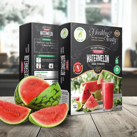 Minnitz All Natural | No Artificial Colour | No Preservatives | Drink Anytime  We offer 100% natural Instant Watermelon Premix Powder which is ready in a minute. It is easy to make just ad (Pack of 2)