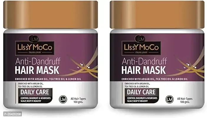 Anti-Dandruff Hair Mask With Tea Tree And Lemon Oil | Averts Dandruff Production | Balances Scalp Ph| Mask For Dandruff Prone Flaky Scalp |Men And Women 500 Gm