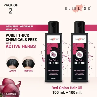 Elibliss Red Onion Hair Oil For Hair Regrowth and Hair Fall Control Pack Of 2
