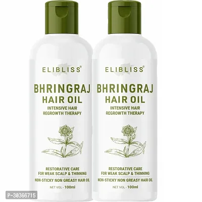 Bhringraj Hair Oil For Deep Continioning - Controls Hair Fall,Makes Hair Strong(pack of 2)-thumb0