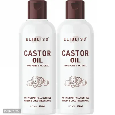 Elibliss Cold Pressed Castor Oil - Pure  Virgin Grade- for hair growth (pack of 2)-thumb0