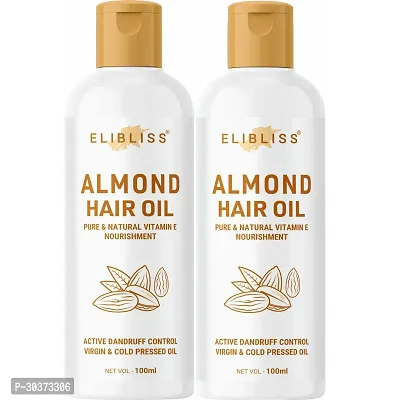 Elibliss Almond Hair Oil for Hair Growth, Healthy Scalp  Hair Strengthening(pack of 2)-thumb0