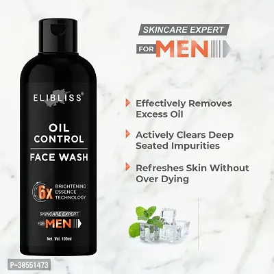 ELIBLISS Oil Control Face Wash for Glowing and Brightening Skin for Men 100ml-thumb2