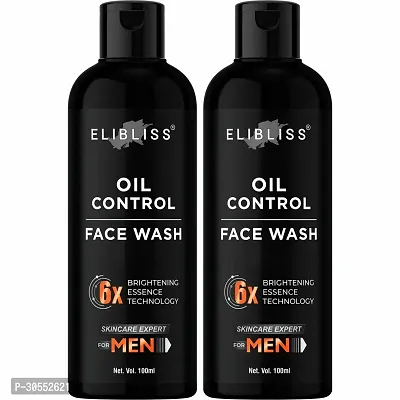 ELIBLISS Oil Control, Tan Removal and Skin Brightening Face Wash for Men (pack of 2)-thumb0