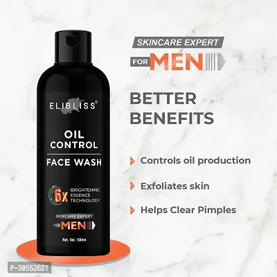 ELIBLISS Oil Control, Tan Removal and Skin Brightening Face Wash for Men (pack of 2)-thumb2