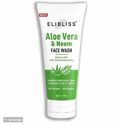 ELIBLISS Neem  Aloe Vera Gel Acne  Pimple Control, Cleanser for Oily Skin Face Wash  (75 ml)-thumb0