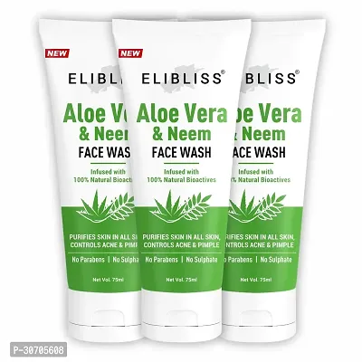 ELIBLISS Neem  Aloe Vera Gel Acne  Pimple Control, Cleanser for Oily Skin Face Wash  (pack of 3)