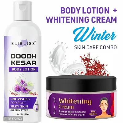 Elibliss Doodh  Kesar Advanced Nourishing Body Lotion with Whitening Cream for All Skin-thumb0