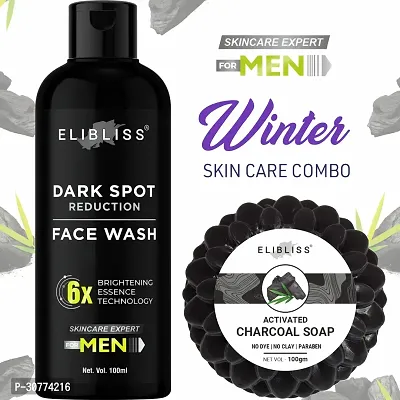 Men Dark Spot Removal Face Wash with Activated Charcoal Soap for Intense Clean-thumb0