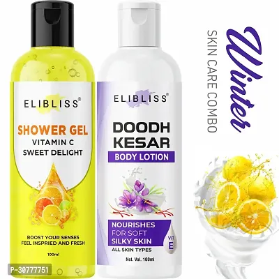 Doodh Kesar Body Lotion with Vitamin C Shower Gel for Natural Fairness-thumb0