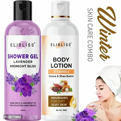 Cocoa  Shea Butter Body Lotion with Lavender Shower Gel for Natural Fairness