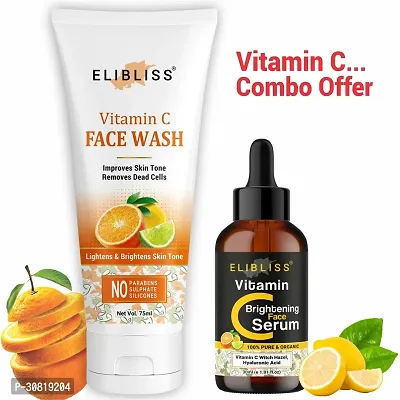 Elibliss Vitamin C Gel Face Wash and Serum Combo for  Achieve a Bright, Clear Complexion with-thumb0