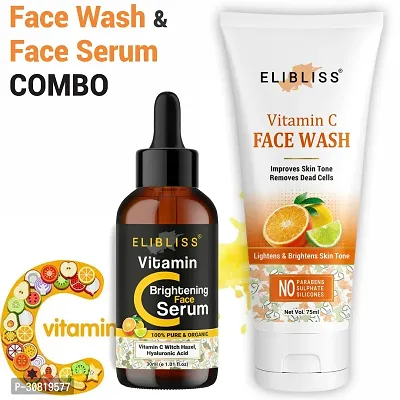 Elibliss Transform Your Skincare Routine with Vitamin C Gel Face Wash and Serum Combo-thumb0