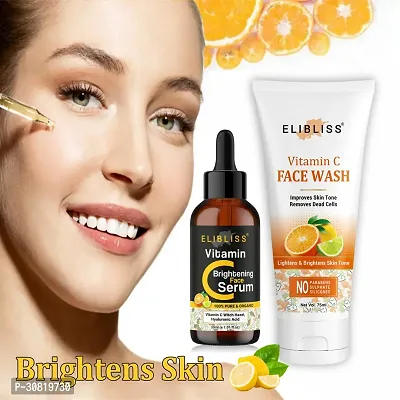 Elibliss Vitamin C Gel Face Wash and Serum Combo for Reveal Your Best Skin Yet-thumb0