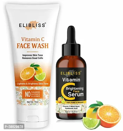 Elibliss Vitamin C Gel Face Wash and Serum Combo for Unlock the Vibrant Skin-thumb0