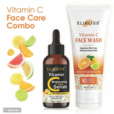 Vitamin C Gel Face Wash + Vitamin C Serum Combo for Refreshing and Spot Removal-thumb0