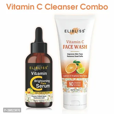 Elibliss Vitamin C Gel Face Wash + Serum Combo for Anti-acne  Pimples