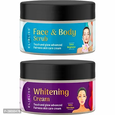 Whiten and Exfoliate Your Skin with Our Face and Body Scrub and Whitening Cream Combo