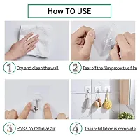 Self Adhesive Heavy Duty Hook for Home Kitchen Bathroom Hooks for Hangings Clothes, Wall Clock, Photo Frame, Key, Multipurpose(Pack of 20)-thumb2