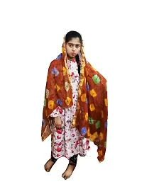 AZAD DYEING Women's Cotton Bandhej Dupatta (Multicolor)-thumb1
